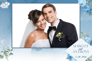 Watercolor Floral Wedding Postcard