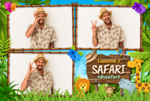 Jungle Safari Celebration 3-pose Postcard